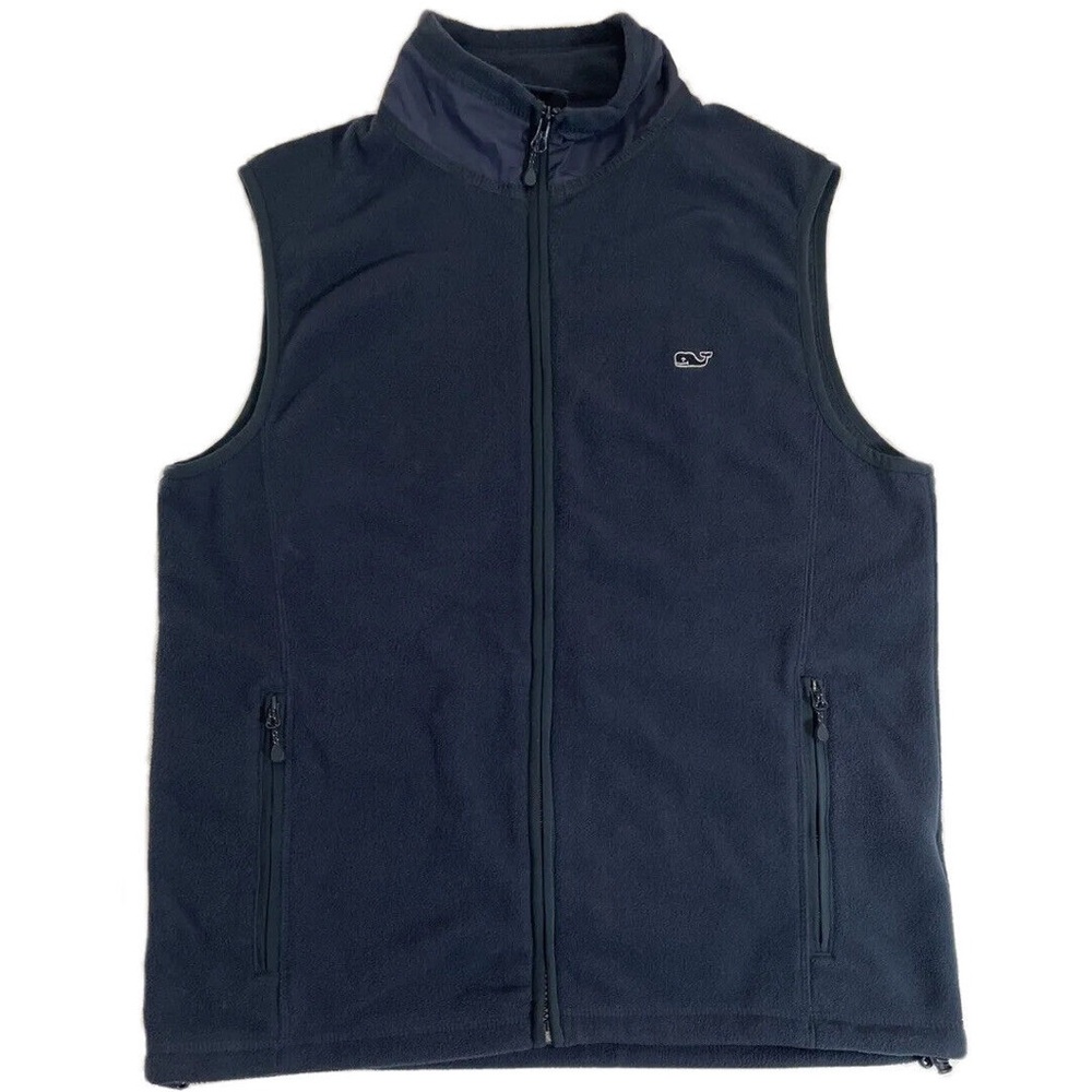 Navy Fleece Full Zip Vest